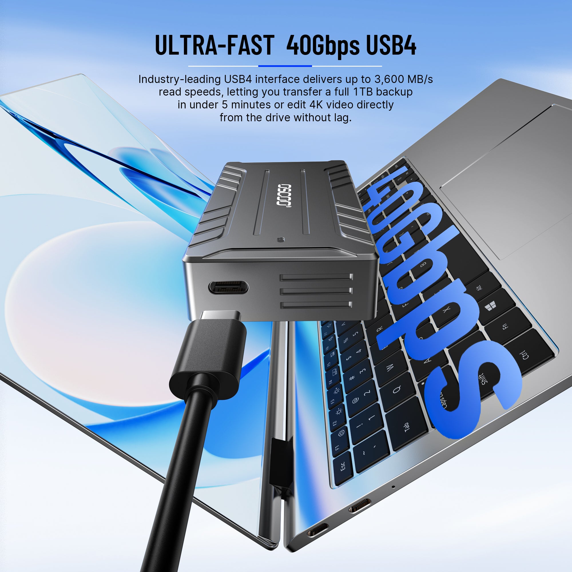 XT6 USB4 NVMe Enclosure | 40Gbps M.2 SSD Case