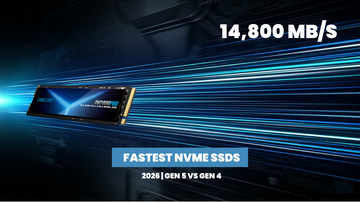 Fastest NVMe SSDs 2026 featuring OSCOO ON2000PRO Gen5 PCIe 5.0 SSD with 14800 MB/s speed comparison