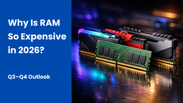 DDR5 desktop and laptop memory modules on a dark reflective surface — Why Is RAM So Expensive in 2026, Q3–Q4 Outlook