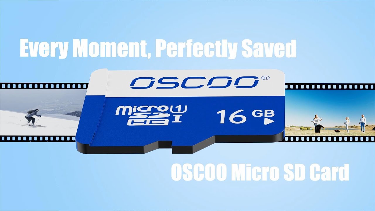 OSCOO 16GB Micro SD card with UHS-I speed rating for photos and video storage — Every Moment, Perfectly Saved