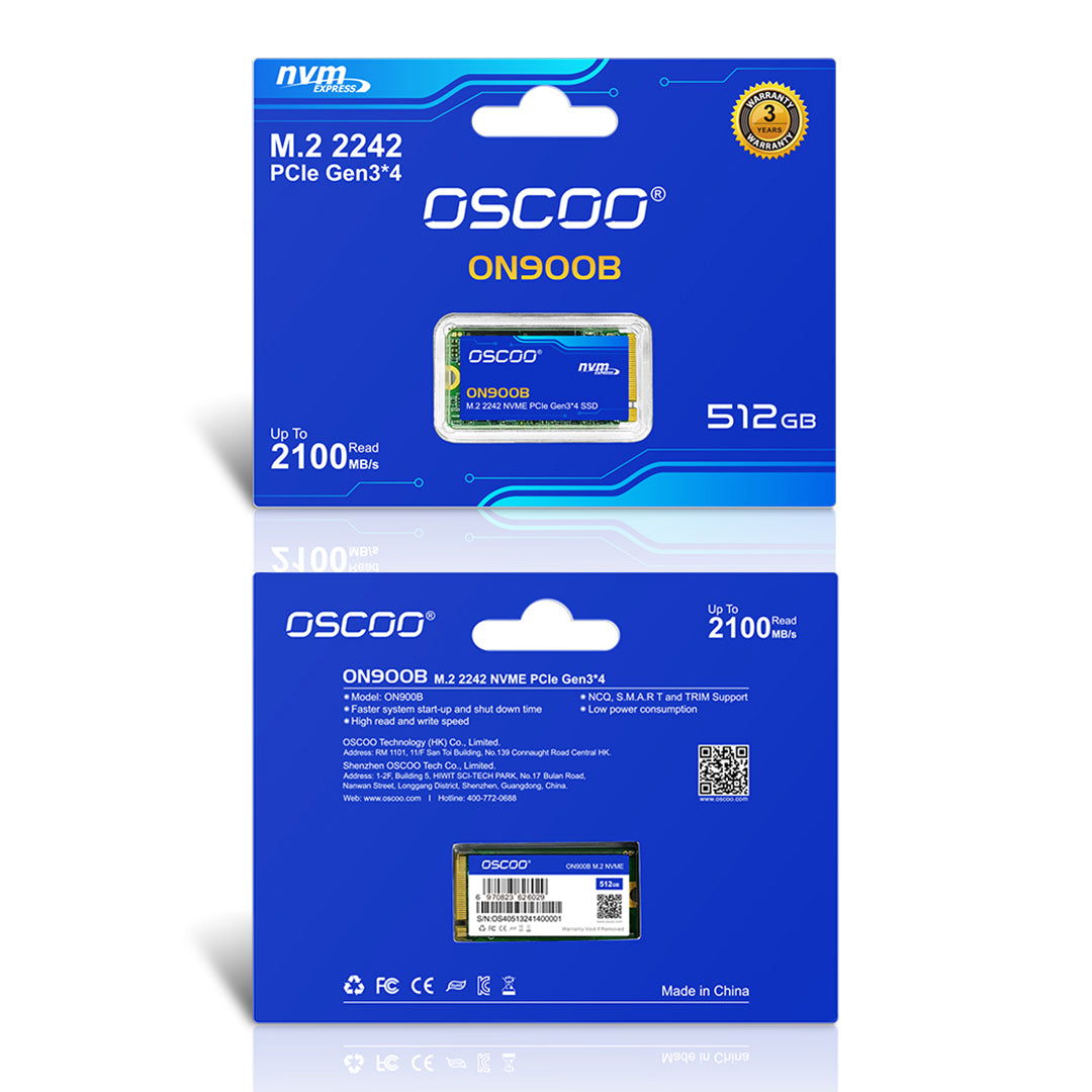 ON900B M.2 2242 NVMe PCIe Gen3.0x4 SSD