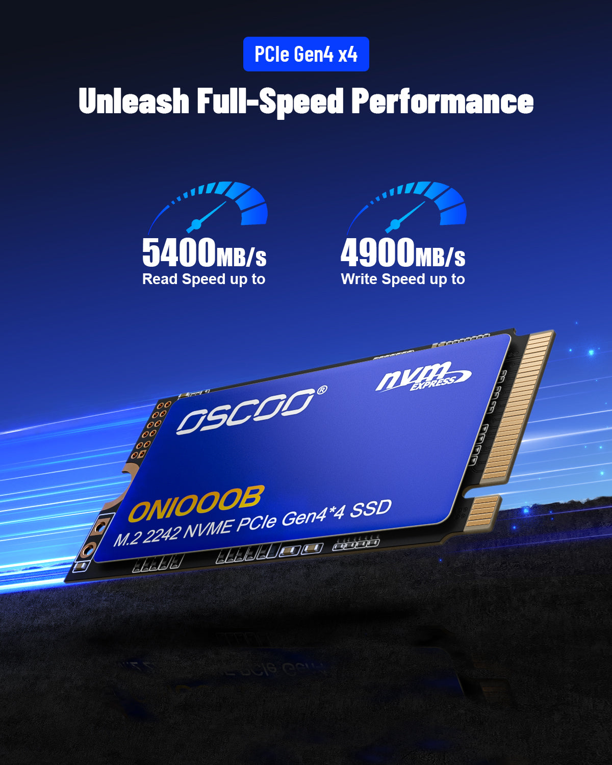 ON1000B M.2 2242 NVMe PCIe Gen4.0 SSD