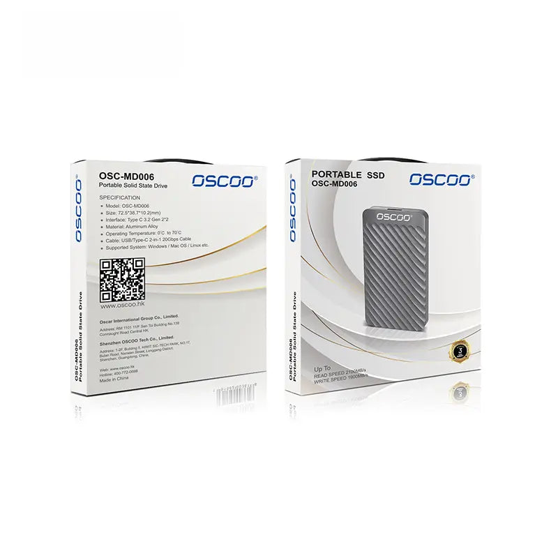 MD006 External Solid State Drive (SSD) USB 3.2 Gen 2x2
