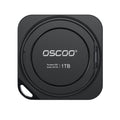 Black portable SSD with 'Oscoco' branding on a white background