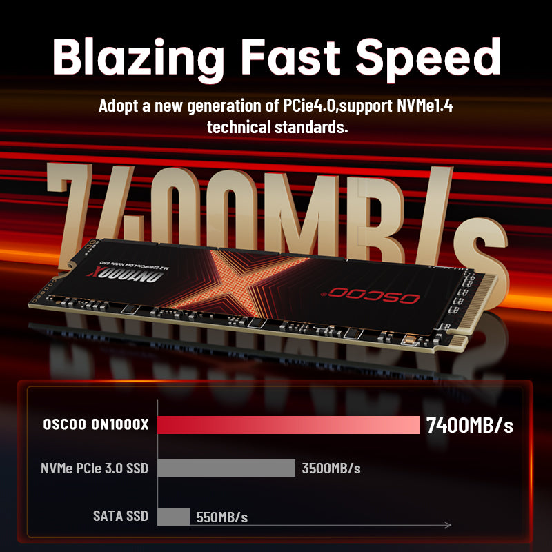 ON1000X NVMe PCIe Gen4.0x4 M.2 2280 SSD
