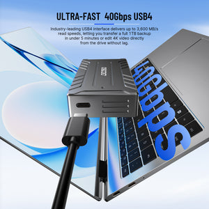 XT6 USB4 NVMe Enclosure | 40Gbps M.2 SSD Case